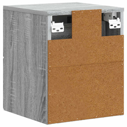 vidaXL Wall-Mounted Bedside Cabinet 2 pcs Grey Sonoma Engineered Wood