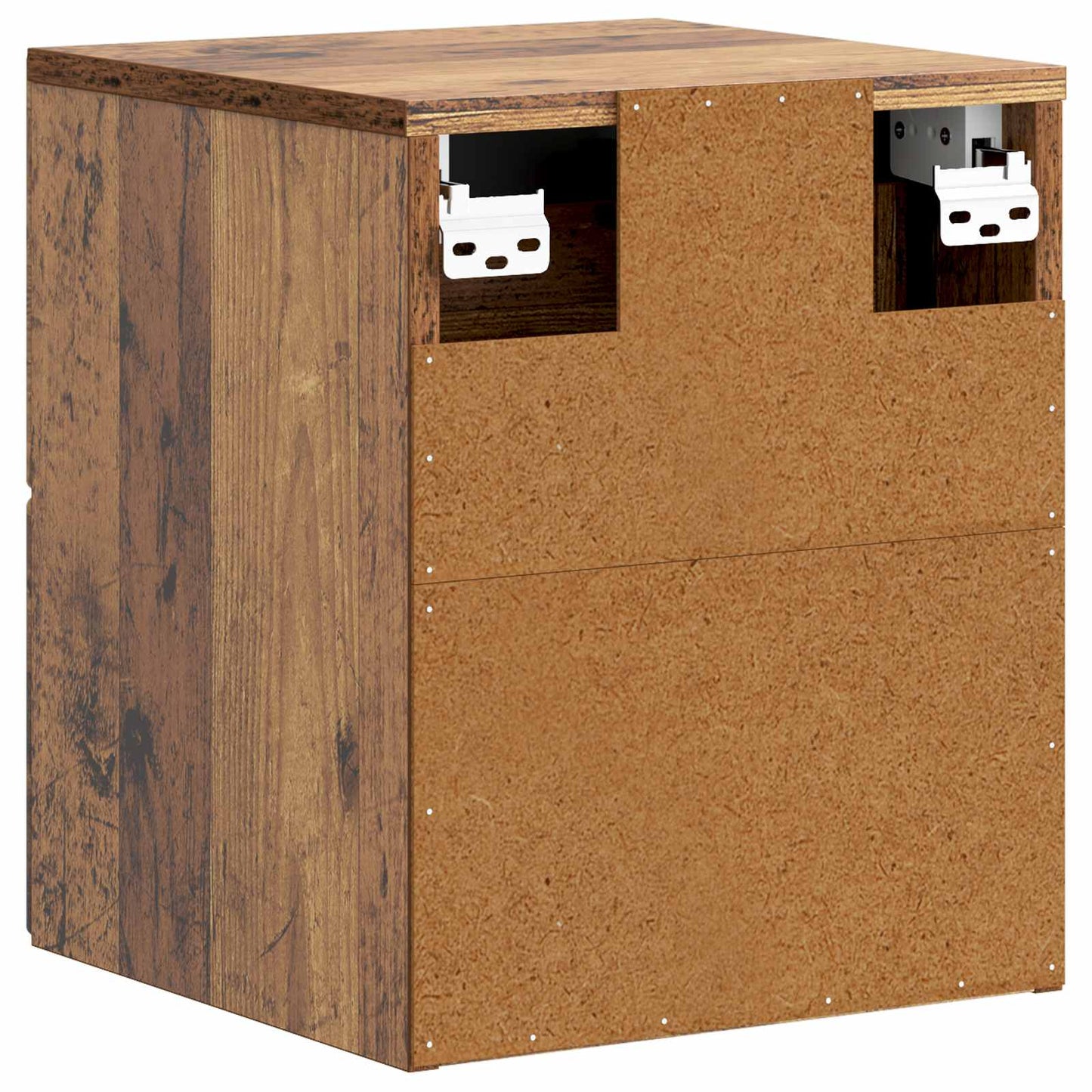 vidaXL Wall-Mounted Bedside Cabinet 2 pcs Old Wood 34.5 x 33 x 40 cm