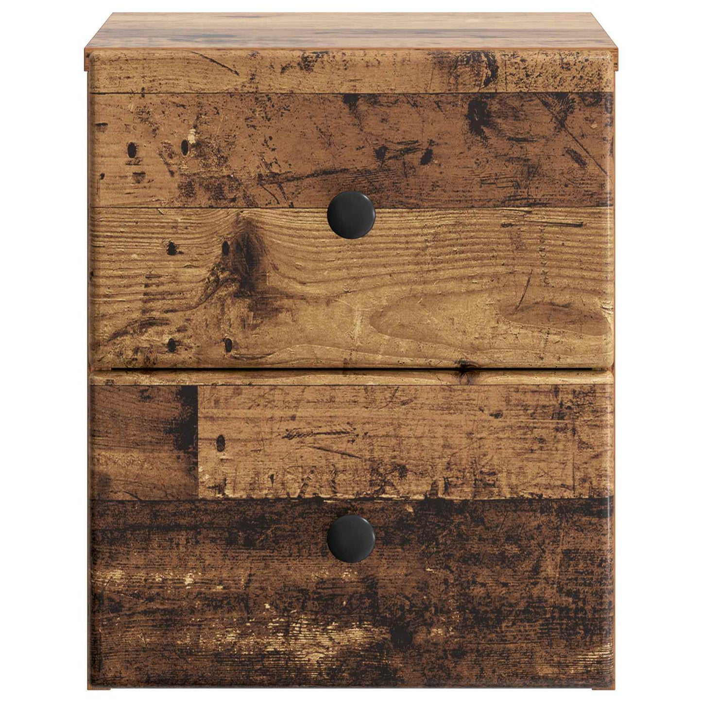 vidaXL Wall-Mounted Bedside Cabinet 2 pcs Old Wood 34.5 x 33 x 40 cm