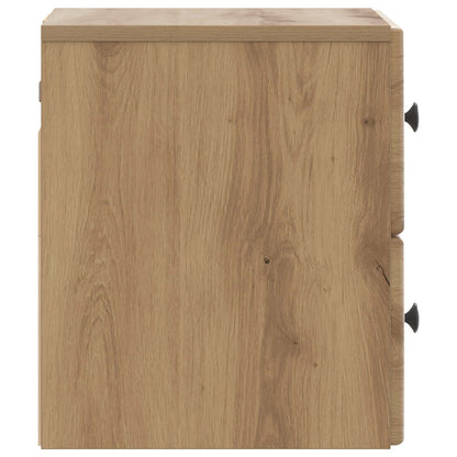 vidaXL Wall-Mounted Bedside Cabinet Artisan Oak 34.5 x 33 x 40 cm