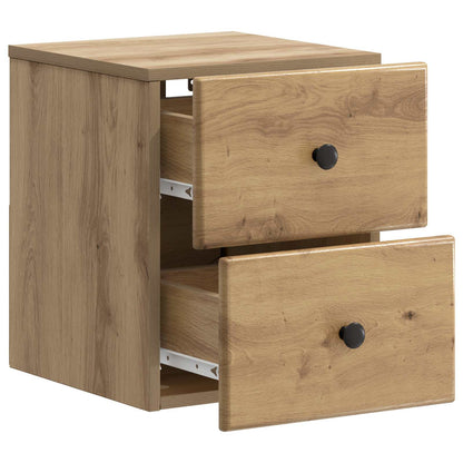 vidaXL Wall-Mounted Bedside Cabinet 2 pcs Artisan Oak