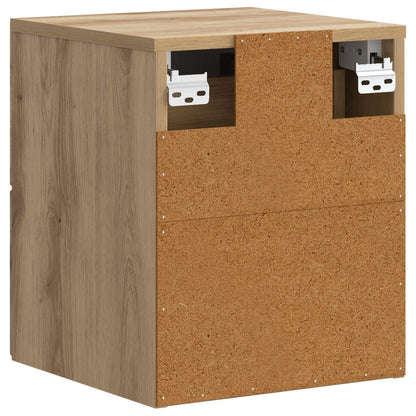 vidaXL Wall-Mounted Bedside Cabinet 2 pcs Artisan Oak