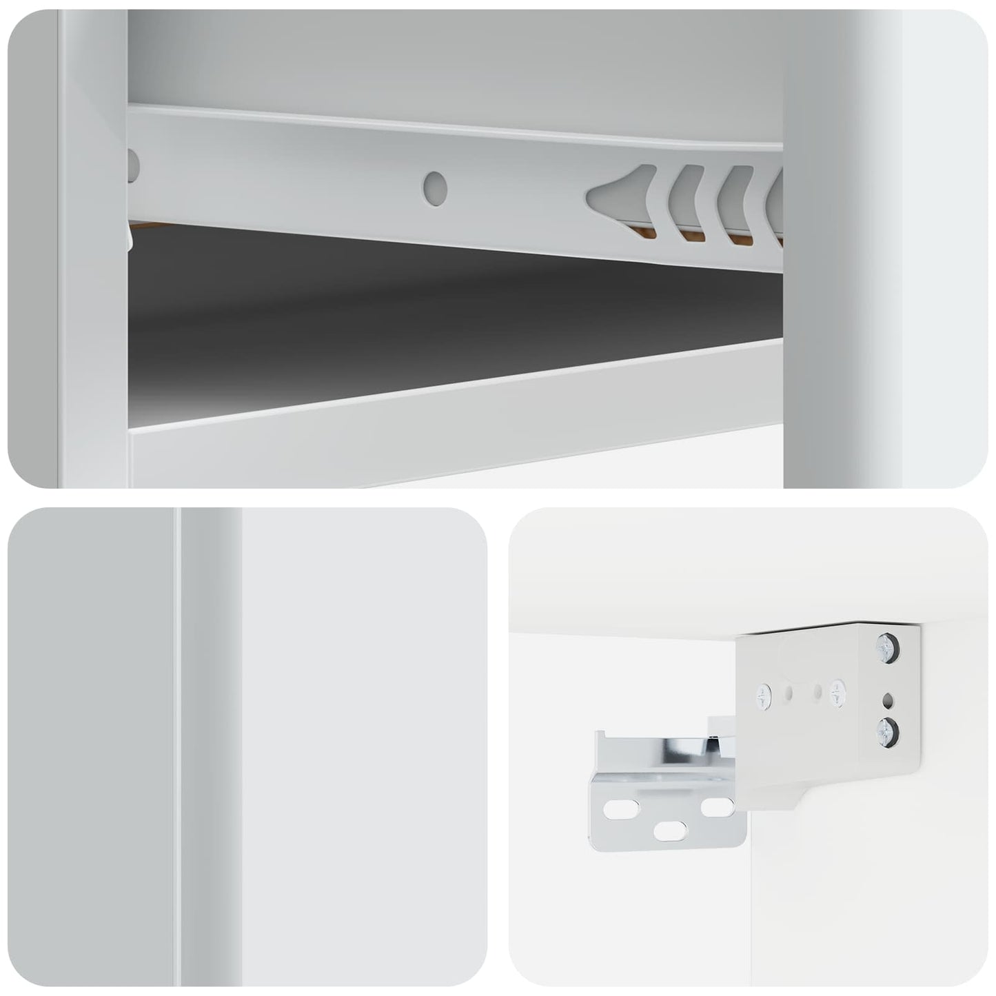 vidaXL Wall-Mounted Side Table White 59 x 34.5 x 17 cm Engineered Wood