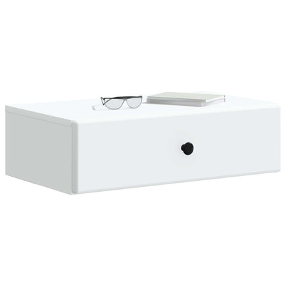 vidaXL Wall-Mounted Side Table White 59 x 34.5 x 17 cm Engineered Wood