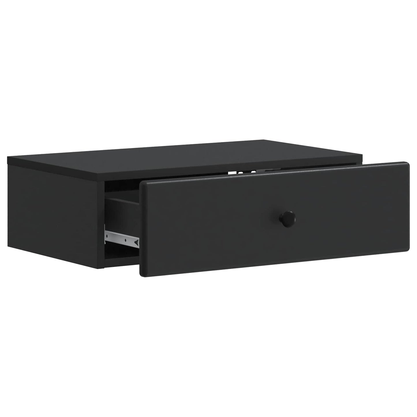vidaXL Wall-Mounted Side Table Black 59 x 34.5 x 17 cm Engineered Wood