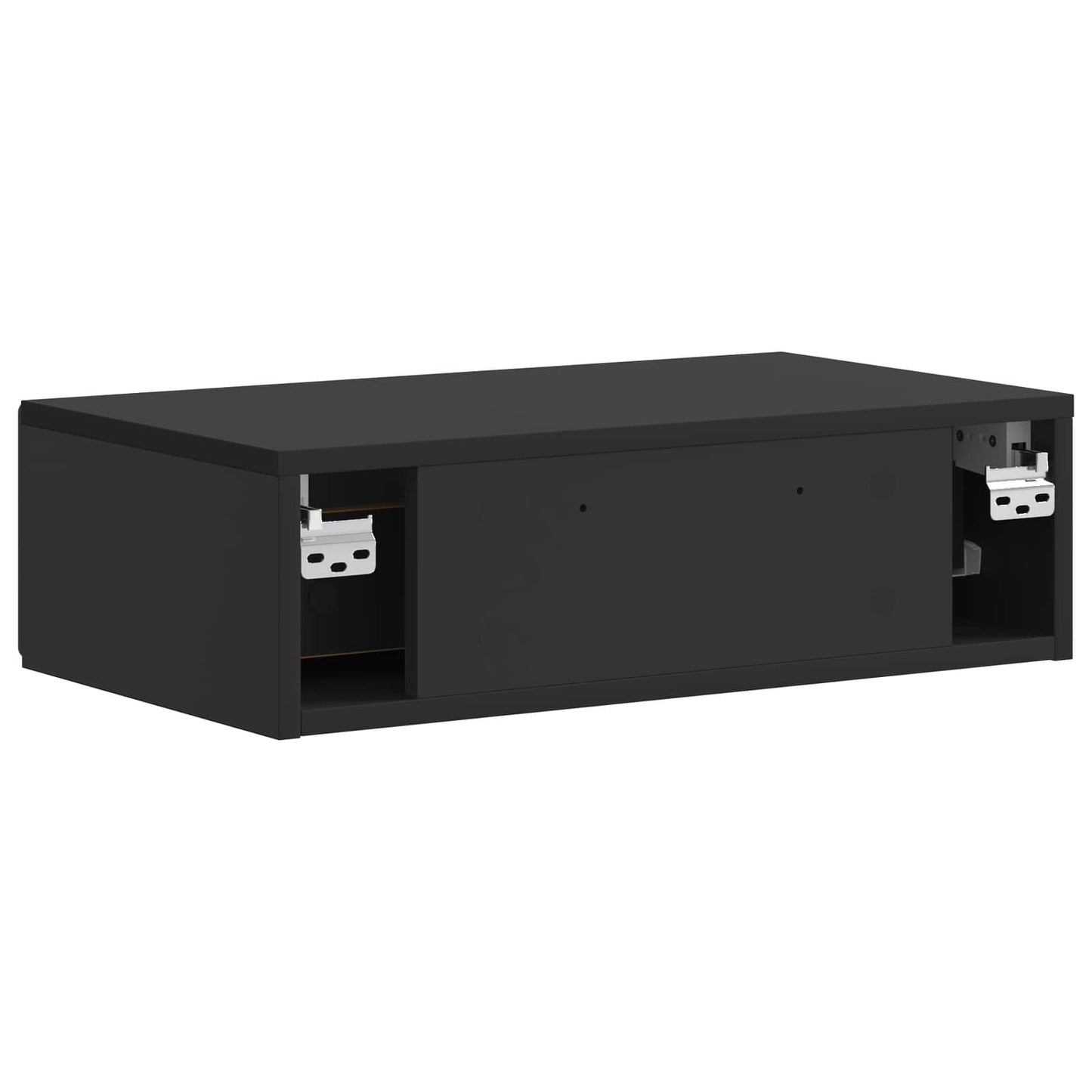 vidaXL Wall-Mounted Side Table Black 59 x 34.5 x 17 cm Engineered Wood