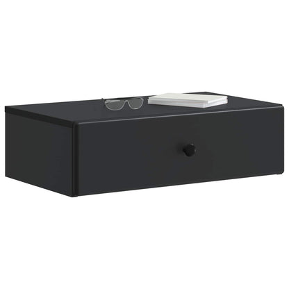 vidaXL Wall-Mounted Side Table Black 59 x 34.5 x 17 cm Engineered Wood