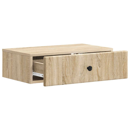 vidaXL Wall-Mounted Side Table Sonoma Oak 59 x 34.5 x 17 cm