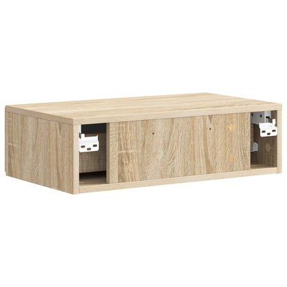 vidaXL Wall-Mounted Side Table Sonoma Oak 59 x 34.5 x 17 cm