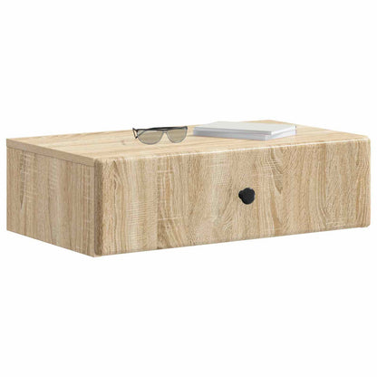 vidaXL Wall-Mounted Side Table Sonoma Oak 59 x 34.5 x 17 cm