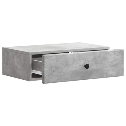 vidaXL Wall-Mounted Side Table Concrete Grey 59 x 34.5 x 17 cm