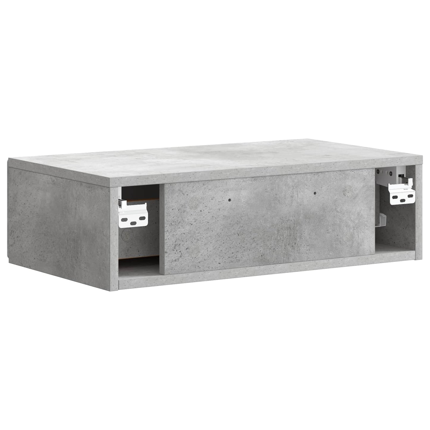vidaXL Wall-Mounted Side Table Concrete Grey 59 x 34.5 x 17 cm