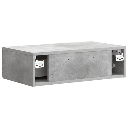 vidaXL Wall-Mounted Side Table Concrete Grey 59 x 34.5 x 17 cm