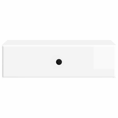 vidaXL Wall-Mounted Side Table High Gloss White 59 x 34.5 x 17 cm