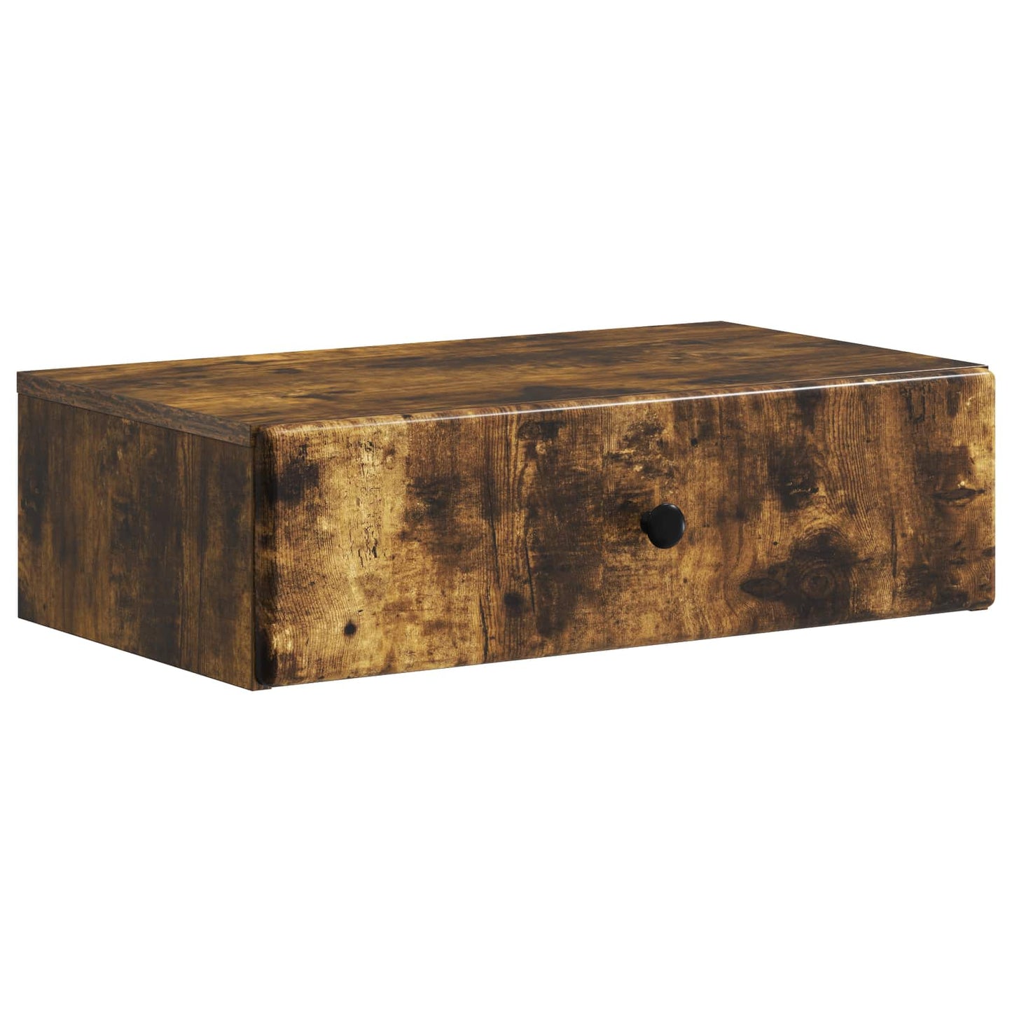 vidaXL Wall-Mounted Side Table Smoked Oak 59 x 34.5 x 17 cm
