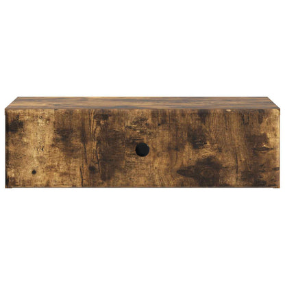 vidaXL Wall-Mounted Side Table Smoked Oak 59 x 34.5 x 17 cm