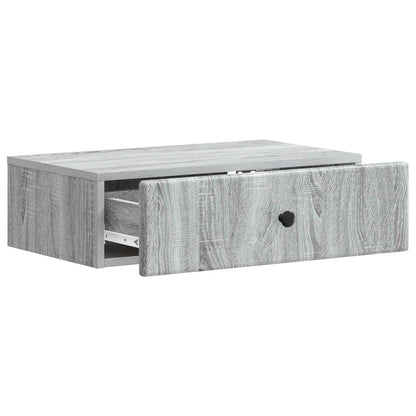 vidaXL Wall-Mounted Side Table Grey Sonoma 59 x 34.5 x 17 cm