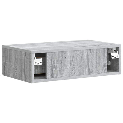 vidaXL Wall-Mounted Side Table Grey Sonoma 59 x 34.5 x 17 cm