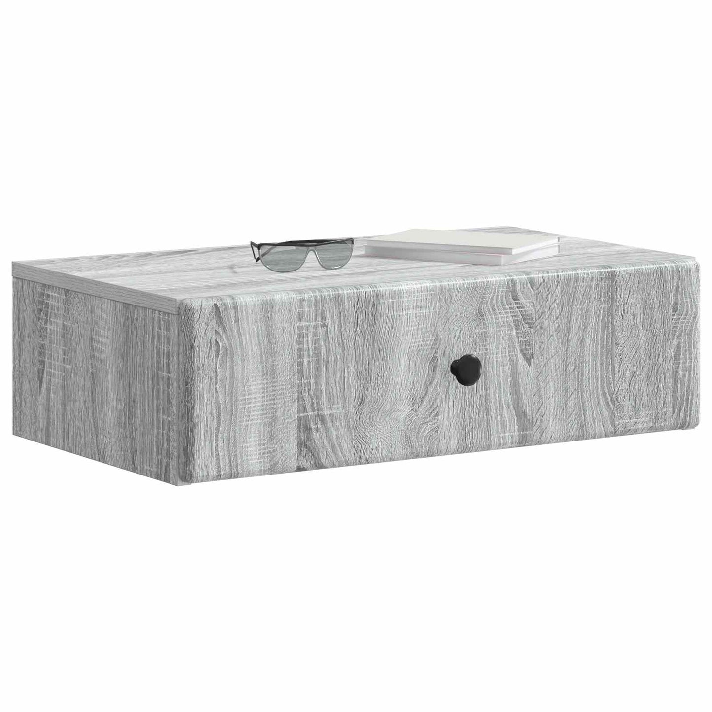 vidaXL Wall-Mounted Side Table Grey Sonoma 59 x 34.5 x 17 cm