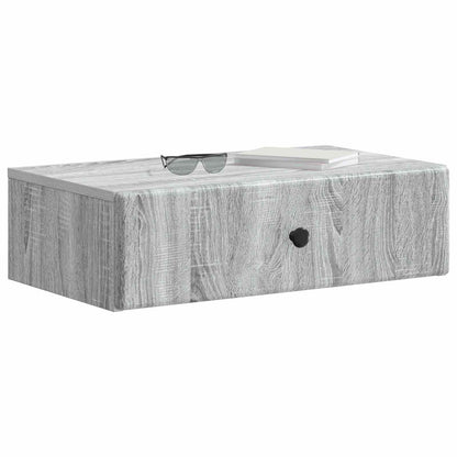 vidaXL Wall-Mounted Side Table Grey Sonoma 59 x 34.5 x 17 cm