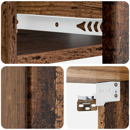 vidaXL Wall-Mounted Side Table Wall-mounted Old Wood 59 x 34.5 x 17 cm
