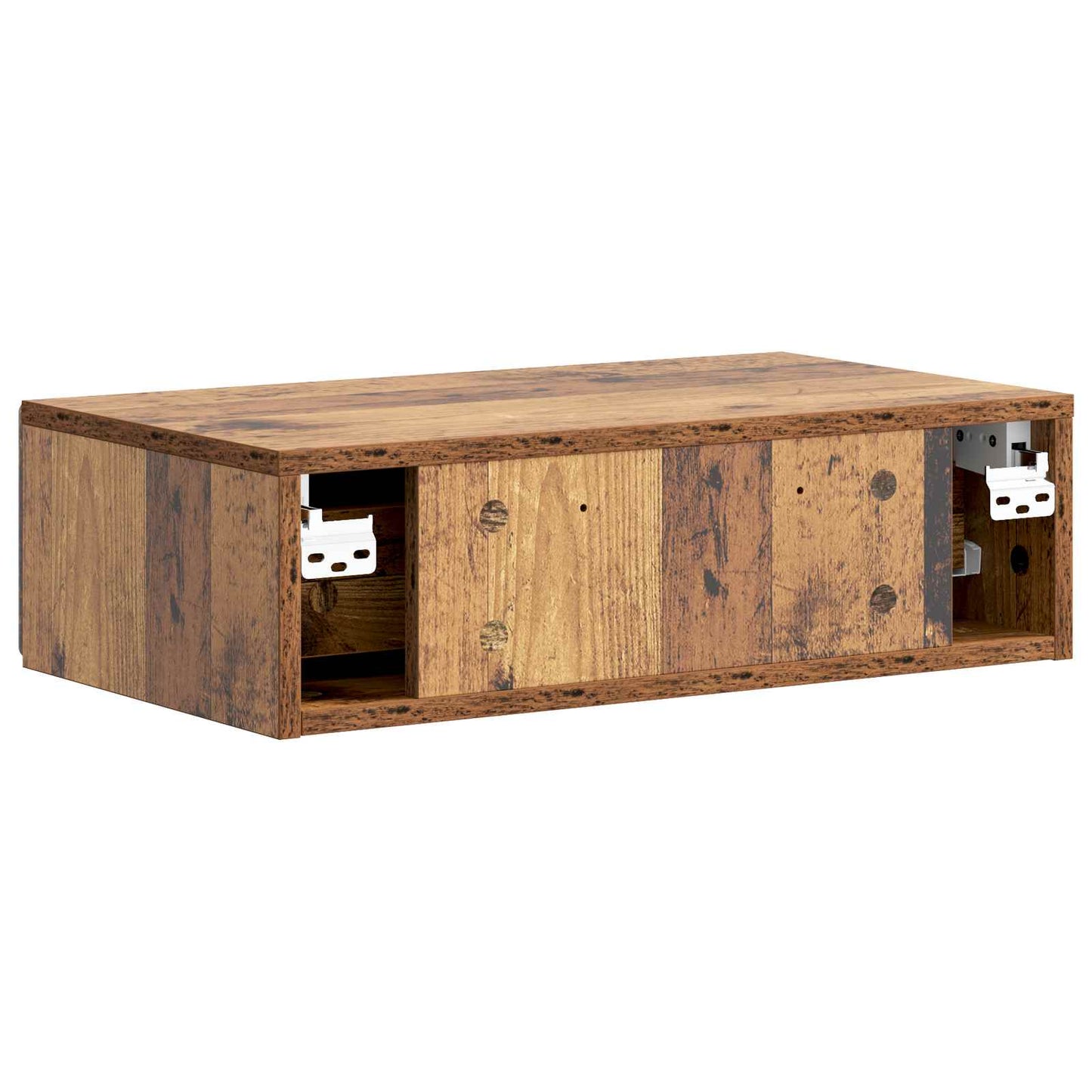 vidaXL Wall-Mounted Side Table Wall-mounted Old Wood 59 x 34.5 x 17 cm