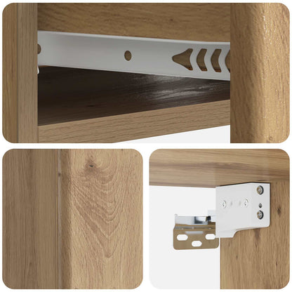 vidaXL Wall-Mounted Side Table 59 x 34.5 x 17 cm Engineered Wood