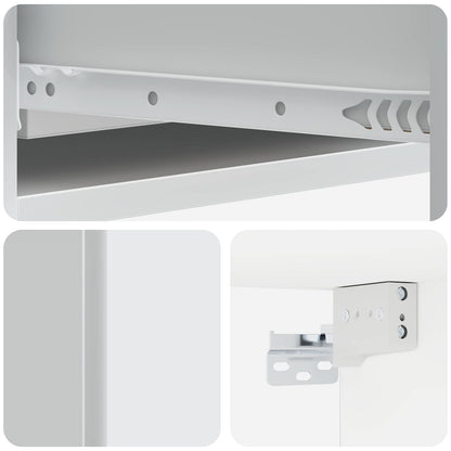 vidaXL Wall-Mounted Side Table Wall-mounted White 87.5 x 34.5 x 17 cm