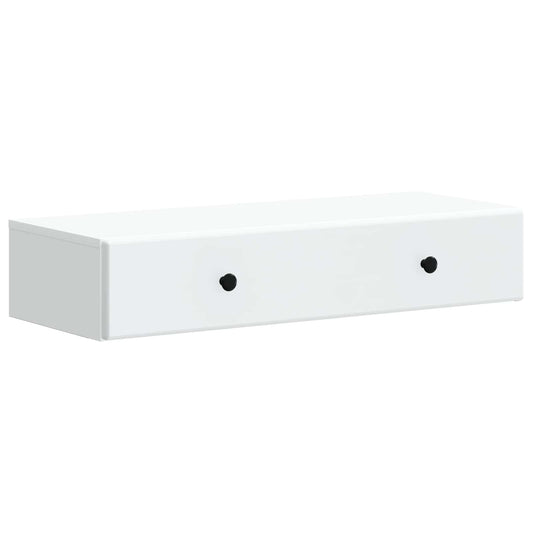 vidaXL Wall-Mounted Side Table Wall-mounted White 87.5 x 34.5 x 17 cm
