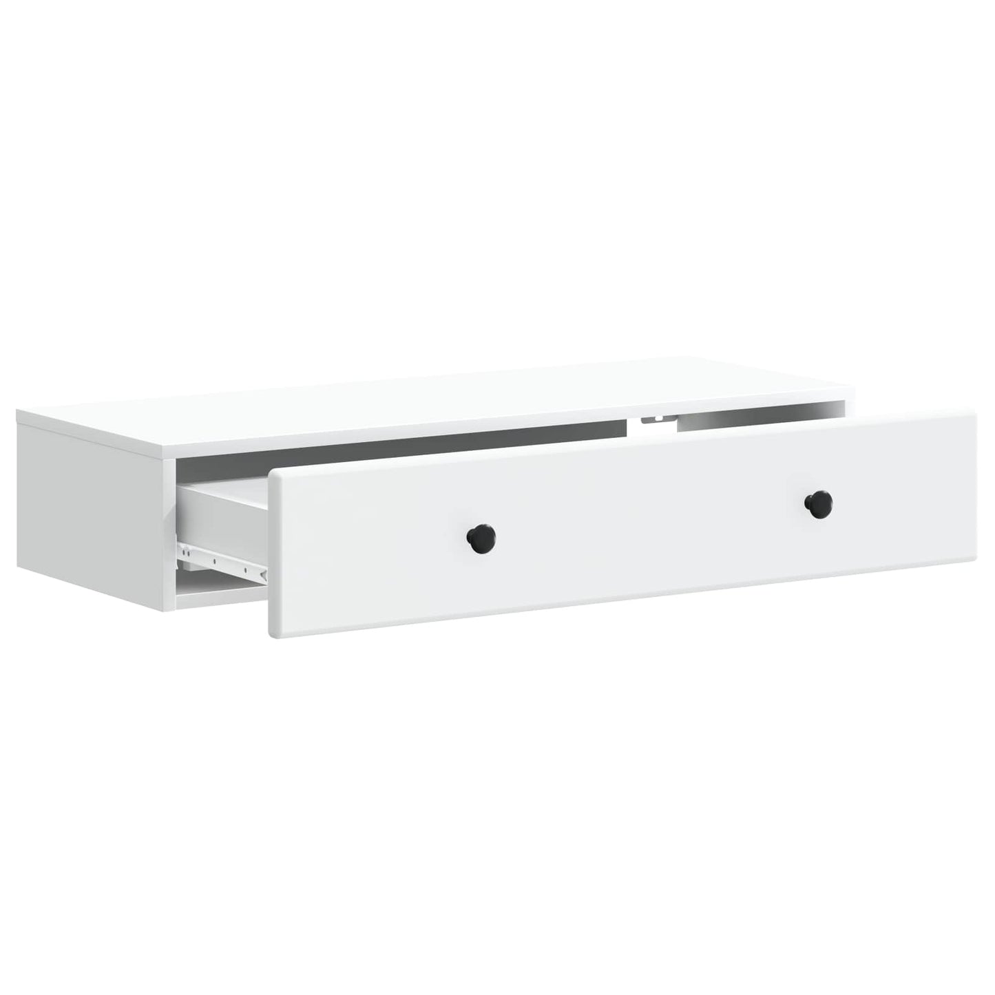 vidaXL Wall-Mounted Side Table Wall-mounted White 87.5 x 34.5 x 17 cm