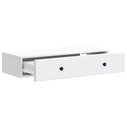 vidaXL Wall-Mounted Side Table Wall-mounted White 87.5 x 34.5 x 17 cm