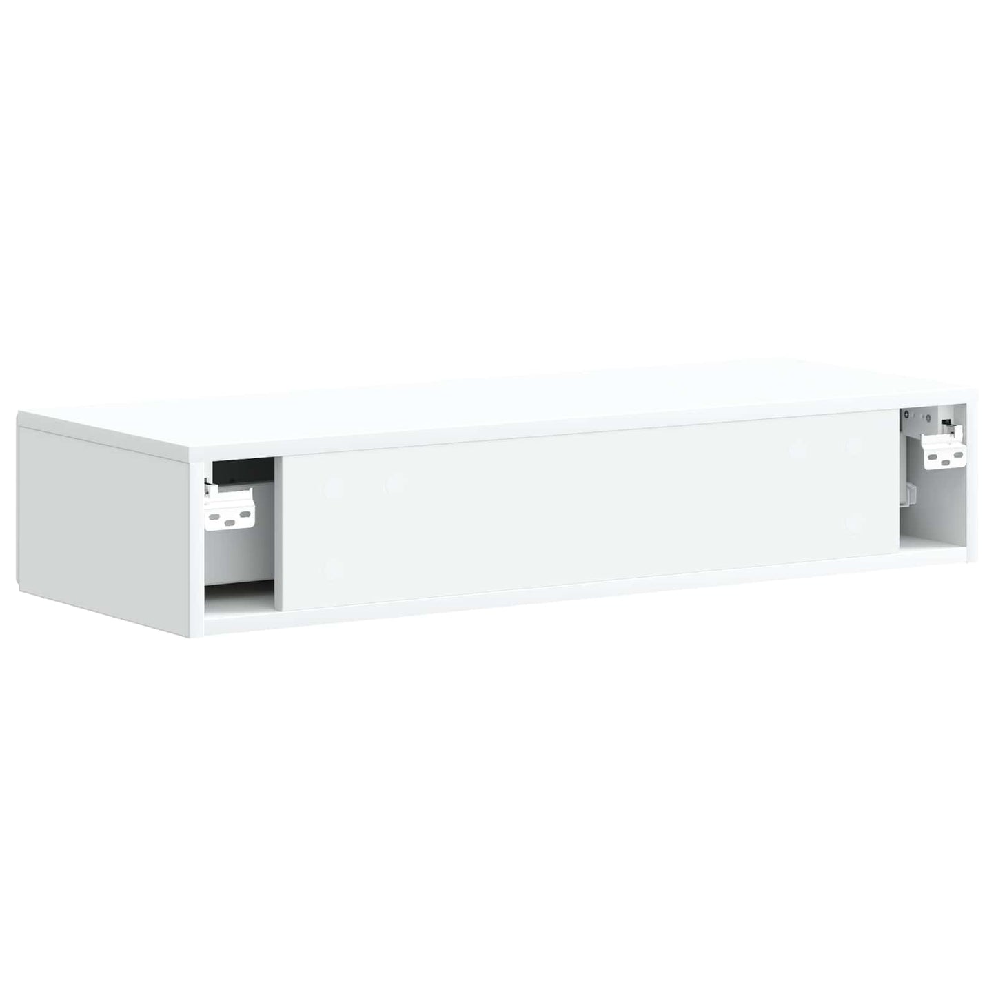 vidaXL Wall-Mounted Side Table Wall-mounted White 87.5 x 34.5 x 17 cm
