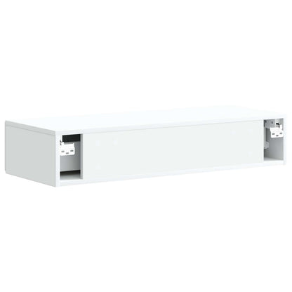 vidaXL Wall-Mounted Side Table Wall-mounted White 87.5 x 34.5 x 17 cm