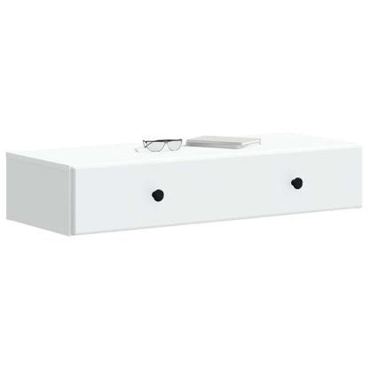 vidaXL Wall-Mounted Side Table Wall-mounted White 87.5 x 34.5 x 17 cm