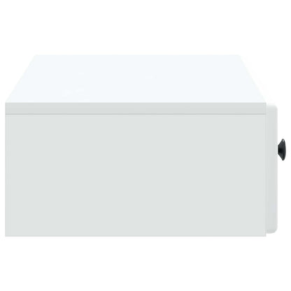 vidaXL Wall-Mounted Side Table Wall-mounted White 87.5 x 34.5 x 17 cm