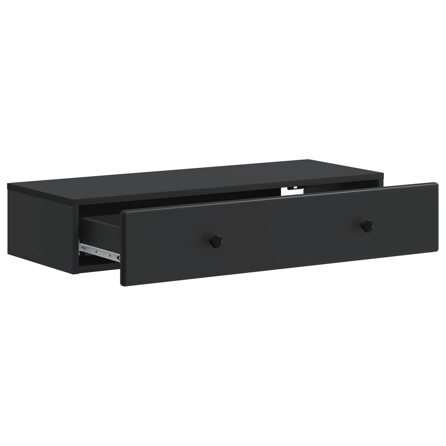 vidaXL Wall-Mounted Side Table Wall-mounted Black 87.5 x 34.5 x 17 cm
