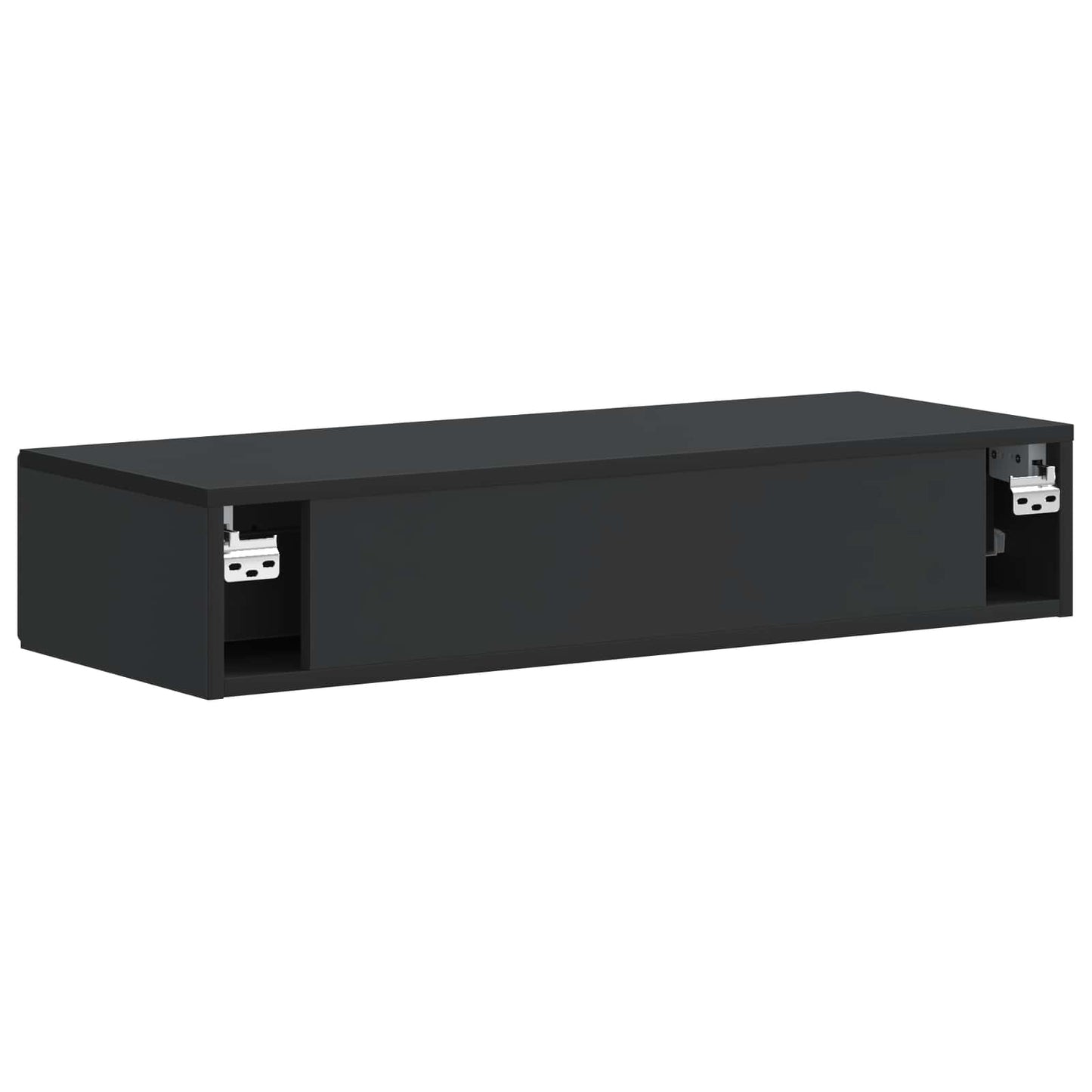 vidaXL Wall-Mounted Side Table Wall-mounted Black 87.5 x 34.5 x 17 cm