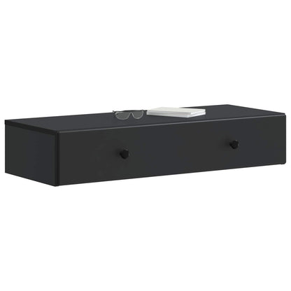 vidaXL Wall-Mounted Side Table Wall-mounted Black 87.5 x 34.5 x 17 cm