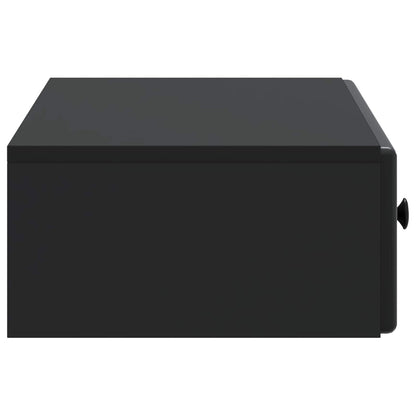 vidaXL Wall-Mounted Side Table Wall-mounted Black 87.5 x 34.5 x 17 cm
