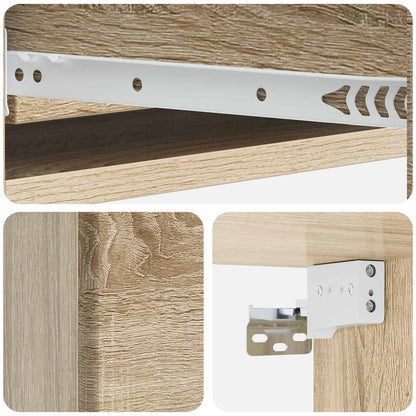 vidaXL Wall-Mounted Side Table Sonoma Oak 87.5 x 34.5 x 17 cm