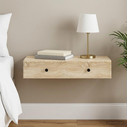 vidaXL Wall-Mounted Side Table Sonoma Oak 87.5 x 34.5 x 17 cm