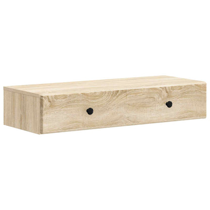 vidaXL Wall-Mounted Side Table Sonoma Oak 87.5 x 34.5 x 17 cm