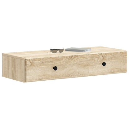vidaXL Wall-Mounted Side Table Sonoma Oak 87.5 x 34.5 x 17 cm