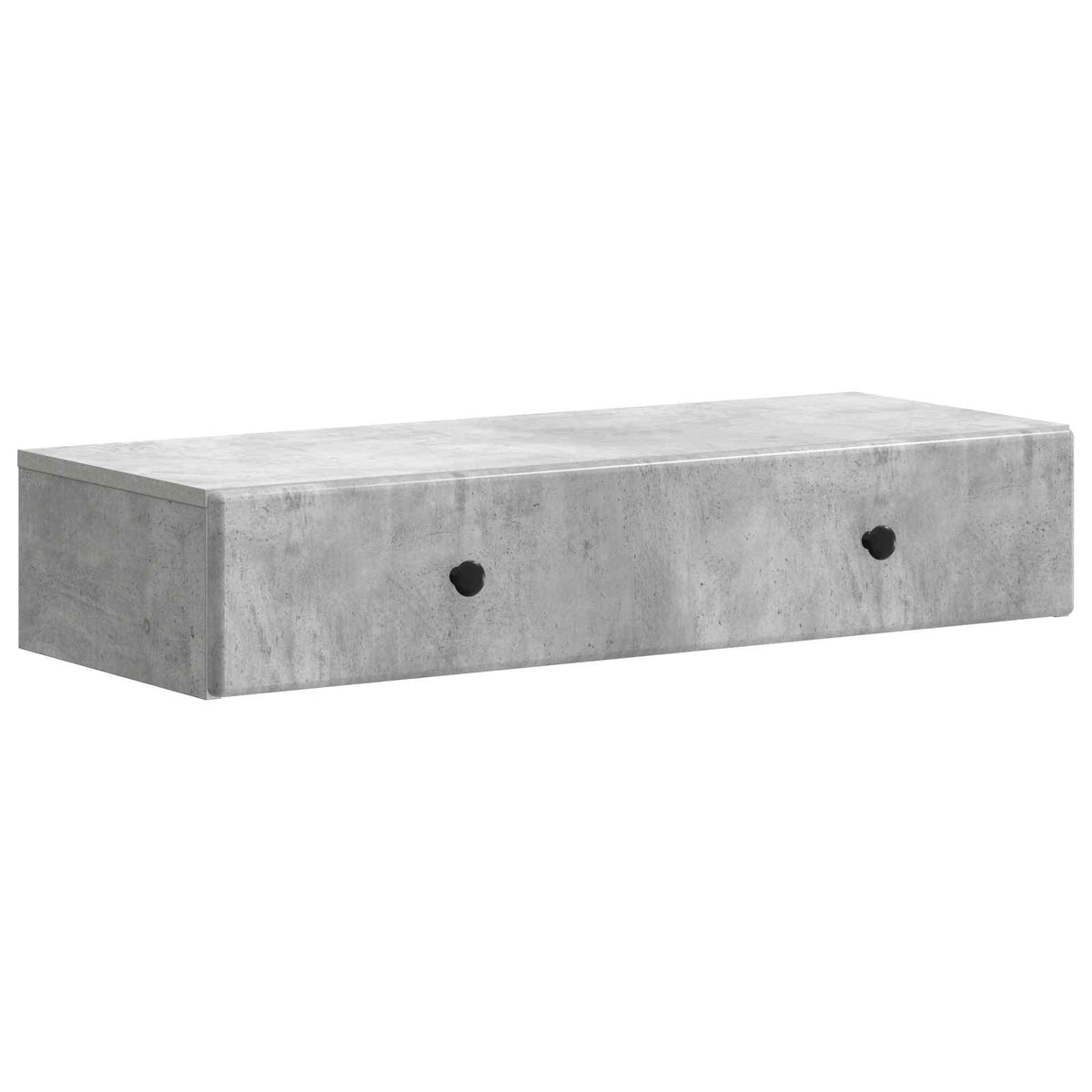 vidaXL Wall-Mounted Side Table Concrete Grey 87.5 x 34.5 x 17 cm