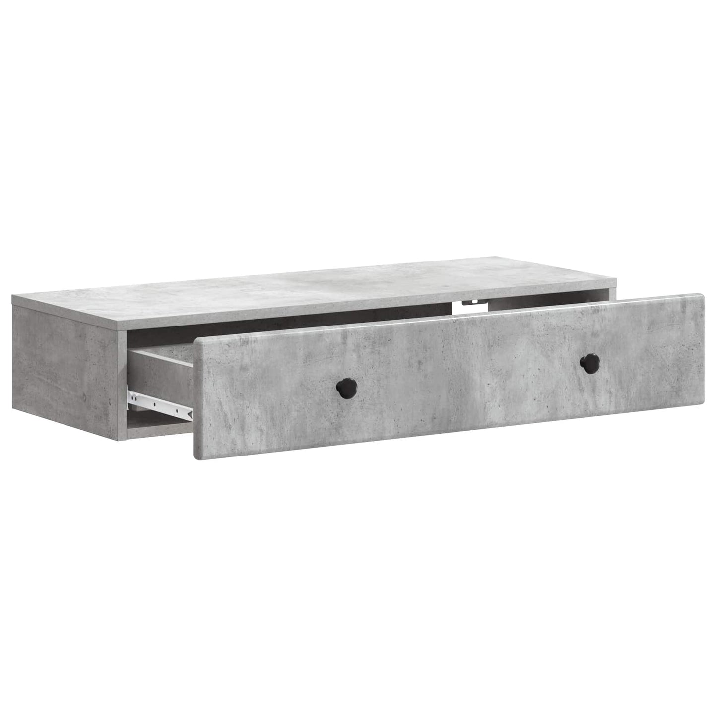 vidaXL Wall-Mounted Side Table Concrete Grey 87.5 x 34.5 x 17 cm