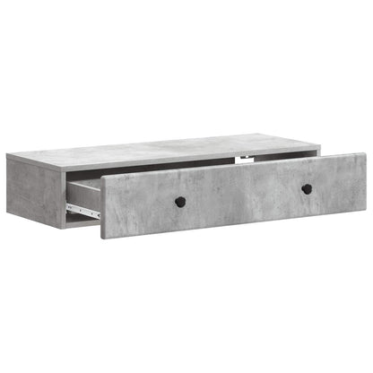 vidaXL Wall-Mounted Side Table Concrete Grey 87.5 x 34.5 x 17 cm