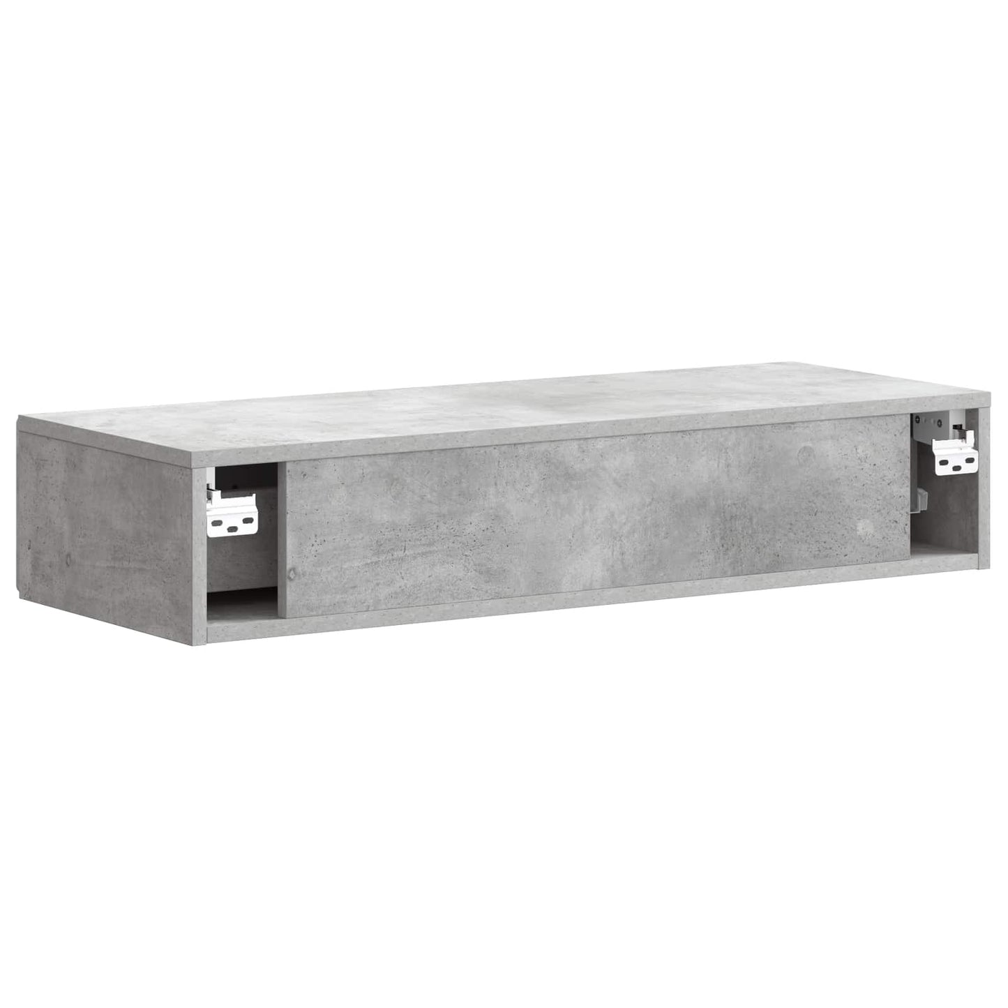 vidaXL Wall-Mounted Side Table Concrete Grey 87.5 x 34.5 x 17 cm