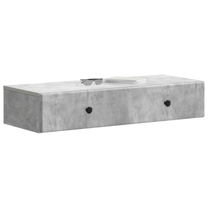 vidaXL Wall-Mounted Side Table Concrete Grey 87.5 x 34.5 x 17 cm