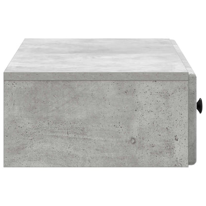 vidaXL Wall-Mounted Side Table Concrete Grey 87.5 x 34.5 x 17 cm