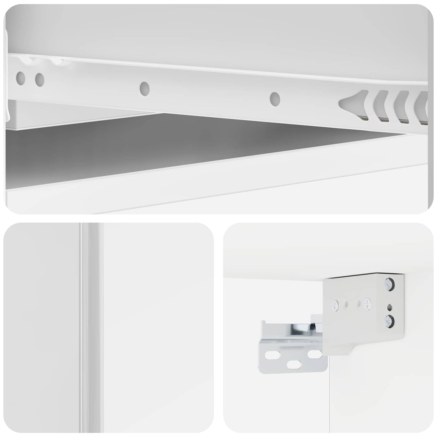 vidaXL Wall-Mounted Side Table High Gloss White 87.5 x 34.5 x 17 cm